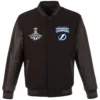 Tampa Bay Lightning Black Wool Varsity Jacket