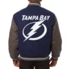 Tampa Bay Lightning Wool Varsity Jacket Navy 1