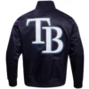 Tampa Bay Rays 25th Anniversary Full-Snap Satin Varsity Jacket 1