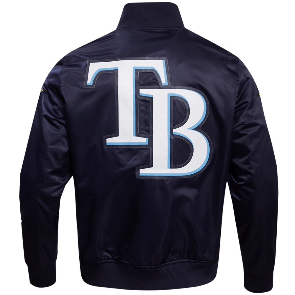 Tampa Bay Rays 25th Anniversary Full-Snap Satin Varsity Jacket 1