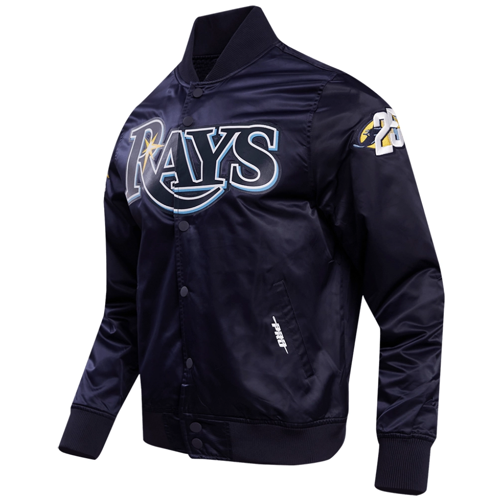 Tampa Bay Rays 25th Anniversary Full-Snap Satin Varsity Jacket 2