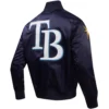Tampa Bay Rays 25th Anniversary Full-Snap Satin Varsity Jacket 3