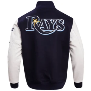 Tampa Bay Rays Classic Letterman Wool & Leather Varsity Jacket 1