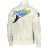 Tampa Bay Rays Cooperstown Pinstripe Full-Snap Satin Varsity Jacket 1