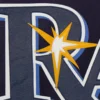 Tampa Bay Rays One Color Handcrafted Logo Navy Wool Varsity Jacket 2
