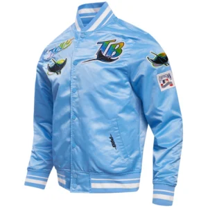 Tampa Bay Rays Retro Classic Men’s Full-Snap Satin Varsity Jacket