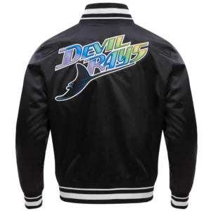 Tampa Bay Rays Retro Classic Satin Varsity Black Jacket 1