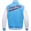 Tampa Bay Rays Script Tail Wool & Leather Varsity Jacket 1