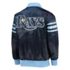 Tampa Bay Rays The Captain II Satin Varsity Navy Jacket 1