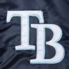 Tampa Bay Rays The Captain II Satin Varsity Navy Jacket 2