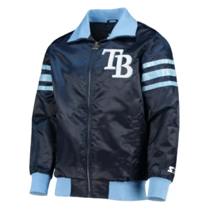 Tampa Bay Rays The Captain II Satin Varsity Navy Jacket