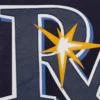 Tampa Bay Rays Two Tone Handcrafted Logo NavyGray Wool Varsity Jacket 2