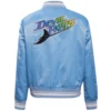 Tampa Bay Rays Women’s Retro Classic Full-Snap Satin Varsity Jacket 1