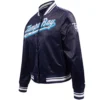 Tampa Bay Rays Women’s Script Tail Full-Snap Satin Varsity Jacket 2
