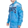 Tampa Bays Rays Crest Emblem Full-Snap Satin Varsity Jacket 2