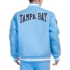 Tampa Bays Rays Crest Emblem Wool & Leather Varsity Jacket 1