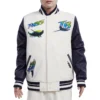 Tampa Devil Rays Retro Classic Wool & Leather Varsity Jacket – WhiteNavy