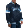 Tennessee Titans Home Game Navy Full-Snap Satin Varsity Jacket