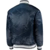 Tennessee Titans Locker Room Full-Snap Navy Satin Varsity Jacket 1