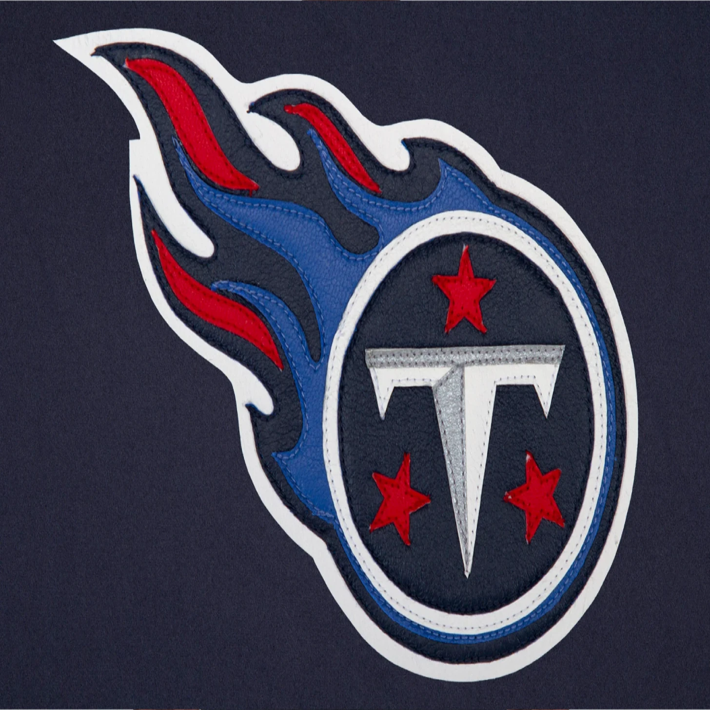 Tennessee Titans One Color Navy Wool Varsity Jacket 2