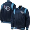 Tennessee Titans Prime Time Twill Full-Snap Satin Varsity Jacket 2