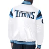 Tennessee Titans White Satin Full-Snap Satin Varsity Jacket 1