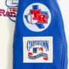 Texas Rangers Classic Retro White and Blue Varsity Pure Wool Jacket