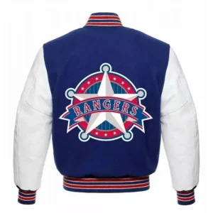 Texas Rangers Letterman Wool & Leather Varsity Jacket 1