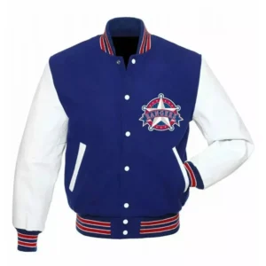 Texas Rangers Letterman Wool & Leather Varsity Jacket