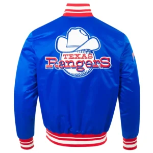 Texas Rangers Retro Classic Full-Snap Blue Varsity Best Quality Satin Jacket