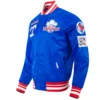 Texas Rangers Retro Classic Full-Snap Blue Varsity Pure Satin Jacket