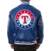 Texas Rangers Royal Blue Varsity Full Leather Jacket 1