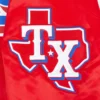 Texas Rangers Script Tail Full-Snap Satin Varsity Jacket – Red 5