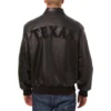 Texas Rangers Shirt Collar Classic Rib Knitted Leather Varsity Jacket 1 - Copy