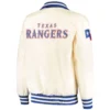 Texas Rangers The Captain Full-Zip Satin Varsity Jacket 1