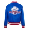 Texas Rangers Women’s Retro Classic Rib Satin Varsity Jacket 1