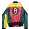 The Original Eight Ball Women’s David Puddy – Seinfeld Red and Yellow Leather Jacket (2)