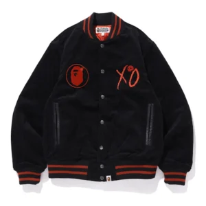 The Weeknd Xo Jackets Black Wool Varsity Jacket