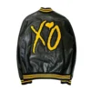 The Weeknd Xo Jackets Black and Yellow Leather Varsity Jacket 1