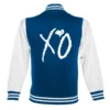 The Weeknd Xo Jackets Royal Blue and White Wool Varsity Jacket 1