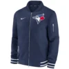 Toronto Blue Jays Authentic Collection Full-Zip Varsity Navy Jacket 1 - Copy