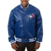 Toronto Blue Jays Baseball Team Players Royal Full Leather Varsity Jacket