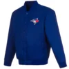 Toronto Blue Jays One Color Team players Full-Snap Polyester Varsity Jacket