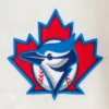 Toronto Blue Jays Retro Classic Full-Snap Cream Satin Varsity Jacket 5