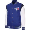 Toronto Blue Jays Strike Zone Full-Snap Varsity Jacket Royal & White