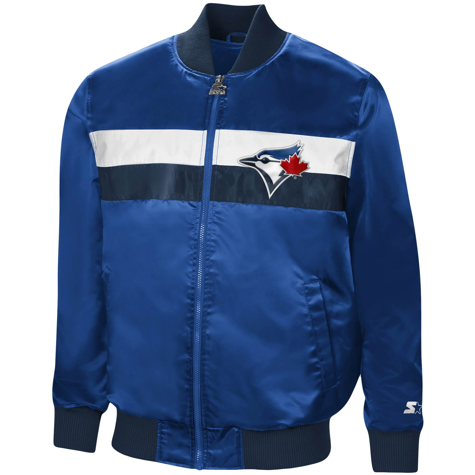 Toronto Blue Jays The Ambassador Full-Zip Satin Varsity Royal Jacket