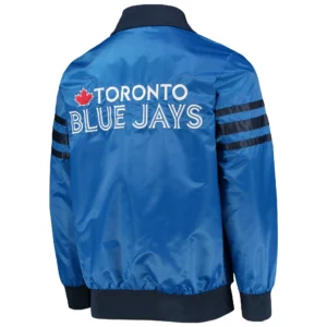 Toronto Blue Jays The Captain II Full-Zip Satin Varsity Royal Jacket 1