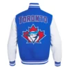 Toronto Blue jays Retro Classic BlueWhite Wool & Leather Varsity Jacket 1