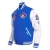 Toronto Blue jays Retro Classic BlueWhite Wool & Leather Varsity Jacket 2