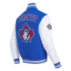 Toronto Blue jays Retro Classic BlueWhite Wool & Leather Varsity Jacket 3